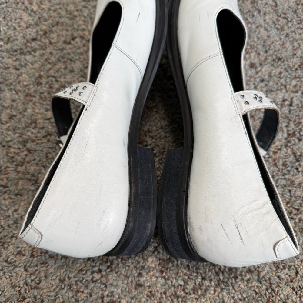 Free People Rumor Mary Janes Classic Shoes White Leather Size 6.5 - Picture 10 of 16